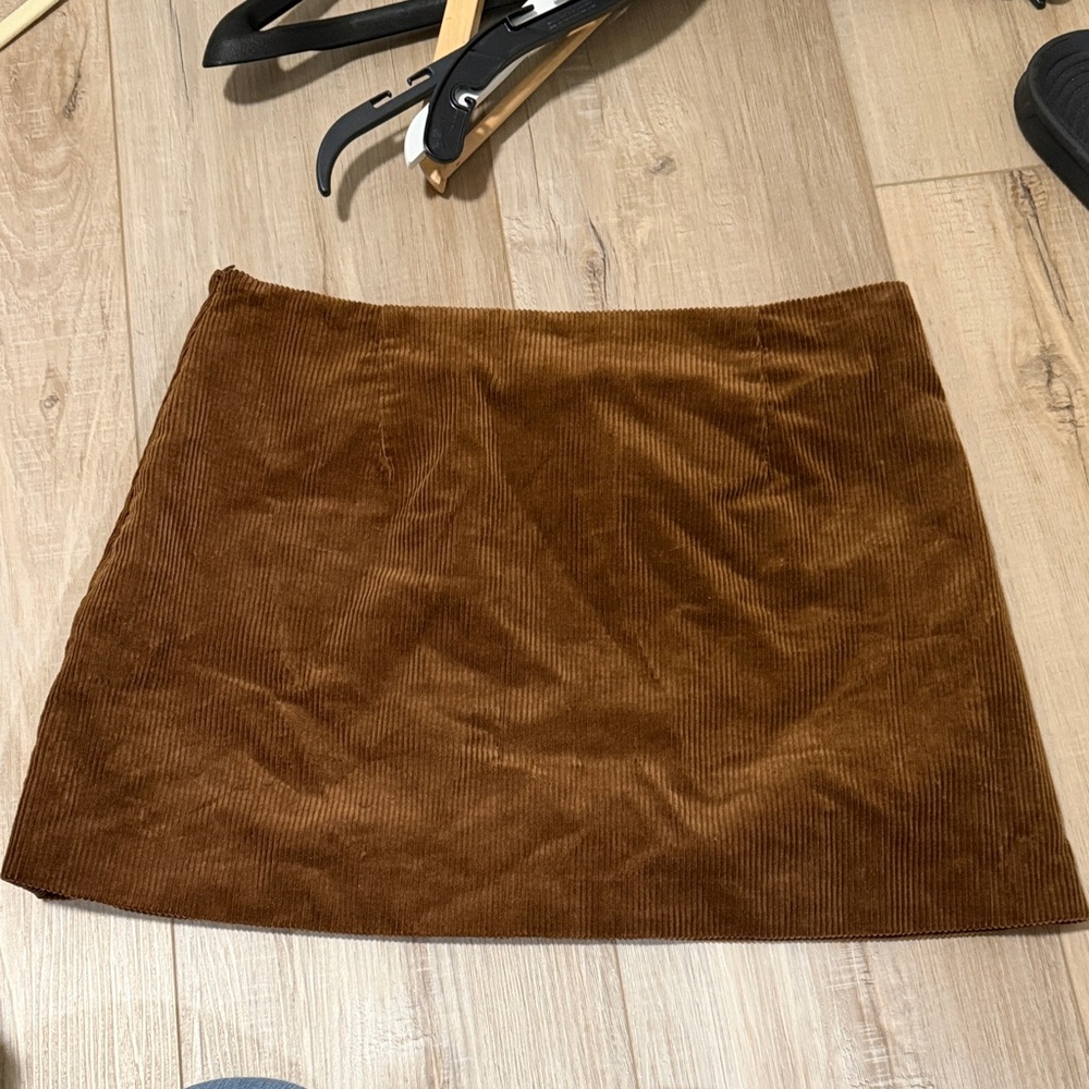 Zara Brown Corduroy Mini Skirt